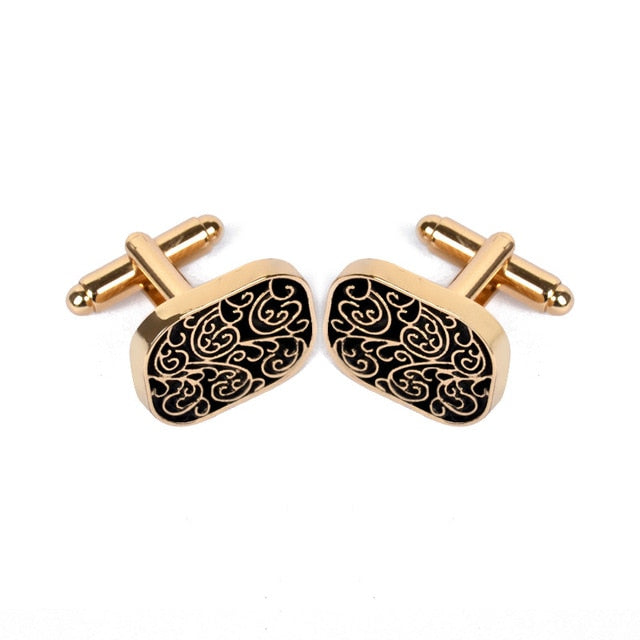 Design Carving Cufflink for Mens
